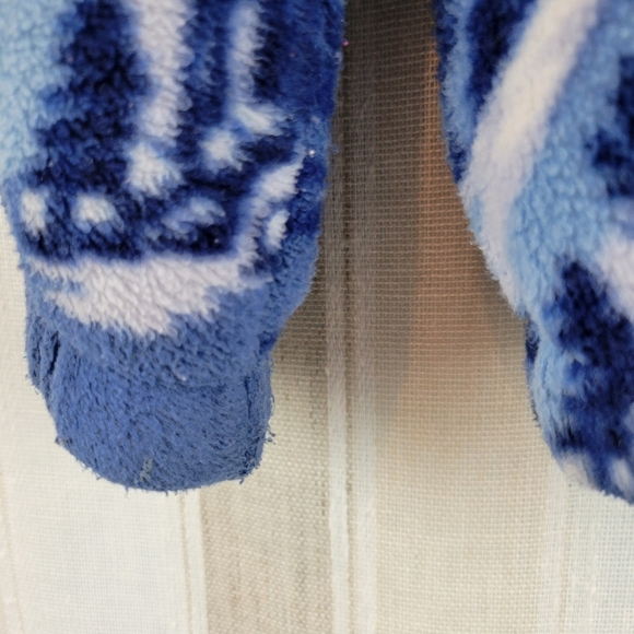 Vintage Blair Fleece Jacket‎ Mountains Winter Graphic Blue Size SML Medium - Picture 9 of 10